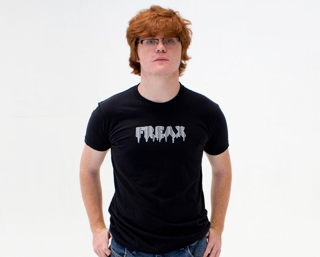 t. Weeyn FREAX linux inspired dripping in binary code black men's short sleeve shirt