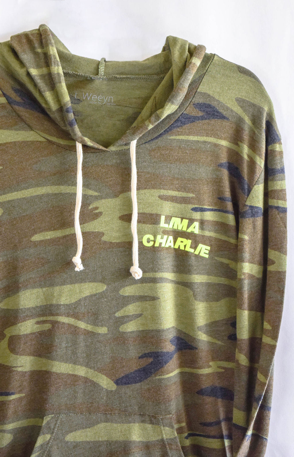 Lima Charlie Front draw string women's sweatshirt