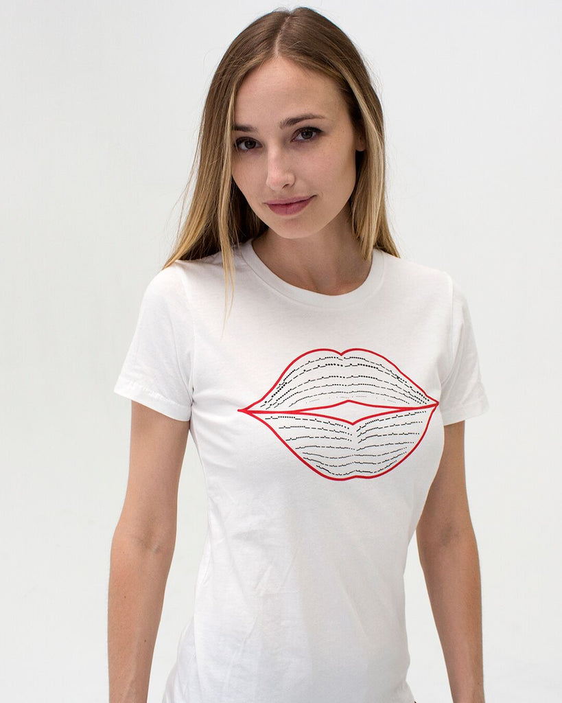 t. Weeyn Kiss My Ass Morse Code women's short sleeve t shirt